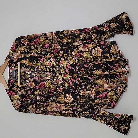 Anthropologie Deep V Neck Tunic Blouse - Picture 1 of 13